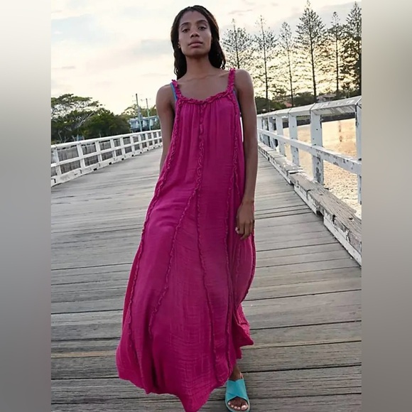 Free People Mckinley Maxi Dress In ENDLESS
SUMMER Boho Size XS Coastal Summer - Picture 10 of 12